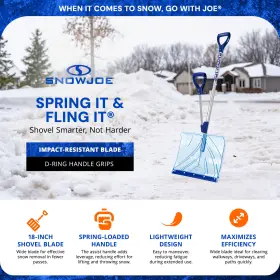 Sj-shlv02 Snow Joe 4 Pack Shovelution Shovel With 18 Inch Blade And Assist Handle #2