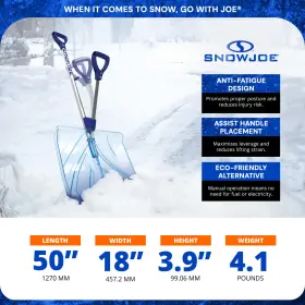 Sj-shlv02 Snow Joe 4 Pack Shovelution Shovel With 18 Inch Blade And Assist Handle #3