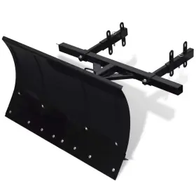 Snowblower Black Steel Large Width-adjustable Snow Plow Blade 718475892670