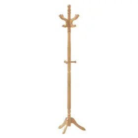 Solid Wood Hall Tree 197867050559 With 11 Hooks And 3 Height Options For Entryway-natural - C