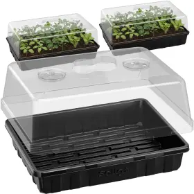 Soligt 680580307289 Thick Plastic 3-set Strong Seed Starter Trays With 5 Inch Humidity Domes