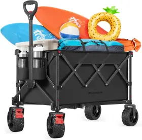 Songmics 711181149739 40-gallon Collaspible Wagon Wagons Carts Foldable For Camping Garden