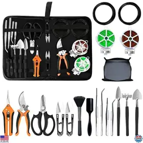 B09g6f9tw4 Stanley 20 Pcs Bonsai Tools Set Indoor Gardening Kit With Wire Mat Scissors And Shears