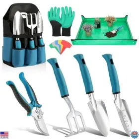 B0f5wlvm48 Stanley 8pcs Heavy Duty Gardening Tools Set With Non-slip Grip And Large Garden Bag