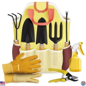 B0fbmckj8j Stanley 10 Pcs Ergonomic Garden Tool Set - Lightweight Metal Tools With Carry Bag