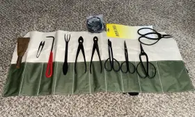 Stanwood 843719009465 Bonsai Tool Heavy Duty Roll 10 Pocket Case And Tools Complete New