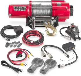 St45sts12 Stealth Winches 4500lb Utv Atv Winch 12 Volt Electric With 2 Wireless Rem