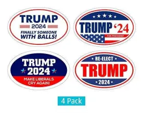 To604 Stickerpiratre 604to 4 - Variety Pack Elect Trump 2024 Oval Magnet Maga #3