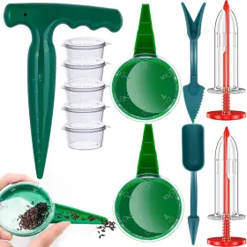 St22602 Stiltool Seed Spreader 12pcs Sowing Seeds Dispenser Set Mini For Small Handheld Planter