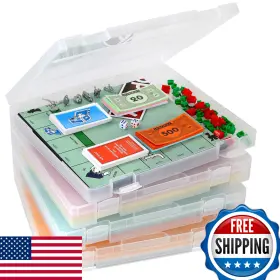 B0dmsdlwhs Storage Standard 4-pack Art And Craft Organizer Case - Semi Transparent Stackable Plastic C