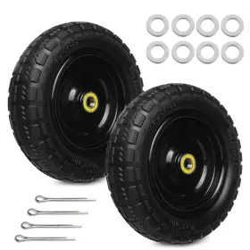 Wb13.2 Storystore 13 Inch Solid Rubber Tires 4.00-6 Tire Flat Free With 5/8 Bearings 2 Pack