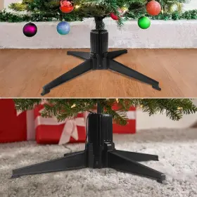 S301 Stright 360 Degree Rotating Christmas Tree Stand Revolving Artificial #3
