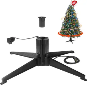 S301 Stright 360 Degree Rotating Christmas Tree Stand Revolving Artificial
