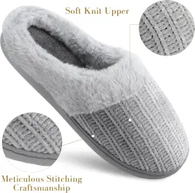 2103q087 Strongway Slippers For Women Memory Foam Fuzzy House Bedroom Non-slip Warm Fluffy #3