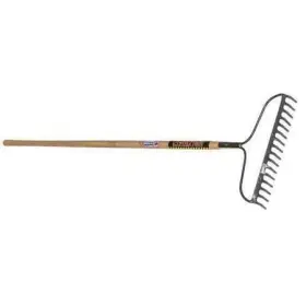 16-tine Structron 42357 Bow Rake With 60 Inch L Hardwood Handle