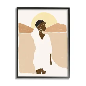 Stupell Industries 196216153293 Woman Gazing Across Canyon Desert Sunrise Landscape Designed By Yuyu Pont Bl
