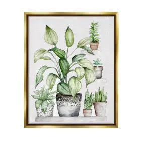 Stupell Industries 197658222844 Potted Plant Garden Framed Floater Canvas Wall Art Design By Ziwei Li