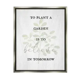 Stupell Industries 197658376691 To Plant A Garden Uplifting Phrase Framed Floater Canvas Wall Art Design By