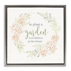 Stupell Industries 198619329374 Inspiring Plant A Garden Framed Floater Canvas Wall Art Design By Mollie B