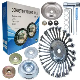 Stylemafia 786552480865 10 Inch Steel Wire Rotary Brush Cutter Trimmer Head Sets Weed Blade Wi