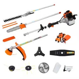 Sudzendf 313092028020 8 In 1 Orange Multi-functional Trimming Tool 56cc 2-cycle Garden System Wi