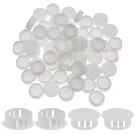 Ekis0412 Suiwotin 60pcs 25mm/1 Inch White Hole Plugs Plastic Flush Type