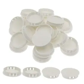 Ekis0413 Suiwotin 30pcs 50mm/2 Inch White Hole Plugs Plastic Flush Type Snap In Locking