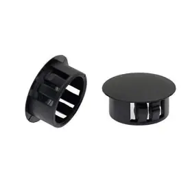 Ekis0422 Suiwotin 60pcs Hole Plugs Plastic Flush Type Snap In 19mm 3/4 Inch Black #2