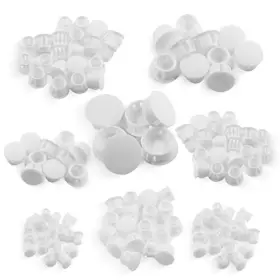 Ekis0988 Suiwotin 350pcs 8 Sizes Plastic Hole Plugs Assortment Flush Type Snap In Locking Tube