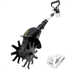 24v-tlr-lte-a-u-a Sun Joe 24v Cordless Tiller And Cultivator 6 Inch Dual 2.0ah Battery Open Box