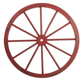412011 Sun-ray 814717025320 Wooden Wagon Wheel Red #3