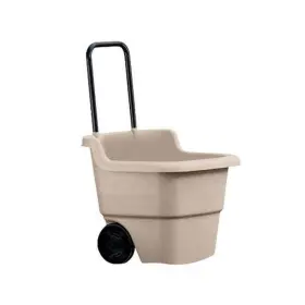 Suncast 044365018911 Resin 15.5 Gallon Multi-purpose Cart With Wheels Brown Taupe