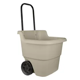 Suncast 783185286956 Resin 15.5 Gallon Multi-purpose Cart With Wheels Brown Taupe