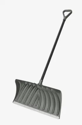 Mosp2750 Suncast 27 Inch Angled Rib Graphite Curved Blade Deluxe Pusher Snow Shovel D Grip Handle