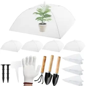 Xue-sunnychicc-0257 Sunnychicc 8 Summer Plant Covers Set Protectors From Animals With 36 Stakes 50