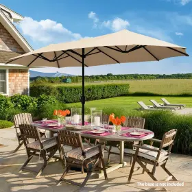 Zbh-24-hws Sunrinx 20% Off Free Shipping 13 Ft. Market Double-sided Rectangular Patio Umbrella In