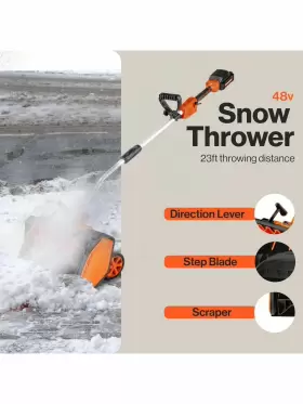 Superhandy 629721848656 Electric Snow Thrower - 17 Inch Clearing Width Outdoor Gardening Tools #2