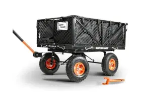Guo109 Superhandy 850047670601 Heavy-duty Garden Dump Cart Black