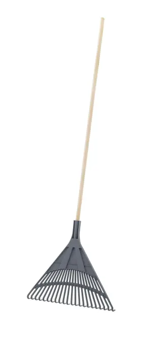 Superio 810541000250 Adult Rake With Hardwood Handle Durable Plastic Head To Sweep Leaves In Lawn