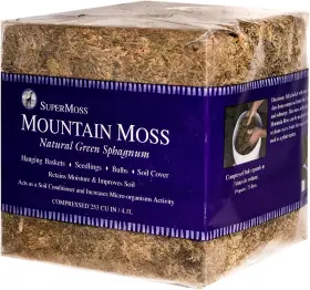 23820 Supermoss Mountain Moss Green Sphagnum Mini Bale Natural Dried