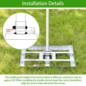 Surmount Way 707262717218 Surmountway Lawn Leveling Rake 17x10inch Leveler With 6.5ft Adjustable #2