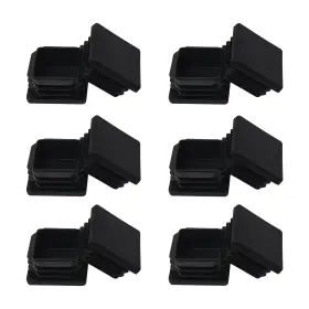 Surnews 779283597568 1.25 Inch 1 1/4 Square Tubing End Cap X Black
