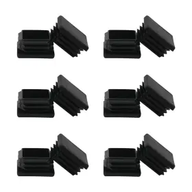 Surnews 779283597582 2 Inch 2x2 Square Tubing End Cap Plastic Plugs 12 Pack Black