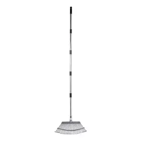 Svopes 313051245215 Leaf Rake 25 Metal Tines Adjustable Garden For Lawns With 18.3 Inch Wide H