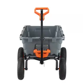 Svopes 445021633692 6.48 Cu. Ft. Steel Frame Poly Garden Dump Cart Wagon