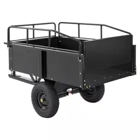 Svopes 711181812640 750 Lbs. 15 Cu. Ft. Eavy Duty Atv Trailer Steel Dump Cart Garden Uti