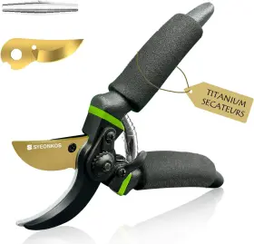 Syeonkos 313101664621 Secateurs Premium Titanium Garden Pruning Shears Gardening Scissors Bypass E