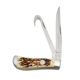 Szco 801608011623 Supplies 3.75 Inch Dual Blade Hoof Knife Stainless Steel Hook And Clip-point Bl
