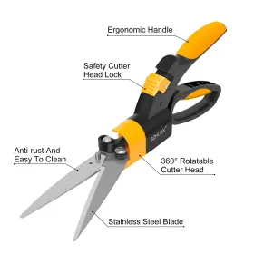 Szhlux 702571830641 Grass Shears 360-degree Swivel Blades Ultra-sharp Cutter With 5 #2