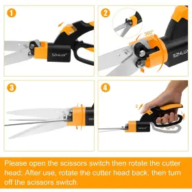 Szhlux 702571830641 Grass Shears 360-degree Swivel Blades Ultra-sharp Cutter With 5 #3